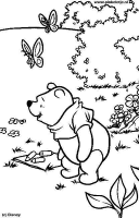 A coloring page of winnie the pooh